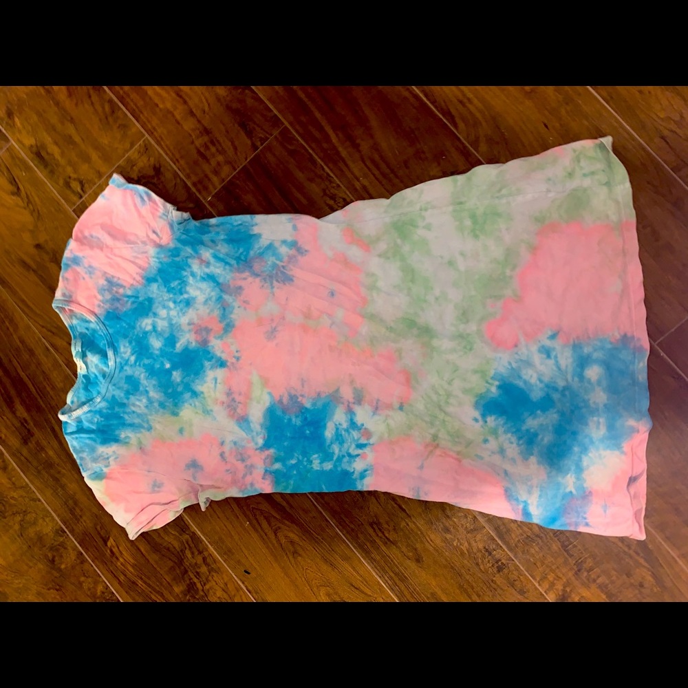 Tie dye T-shirt dress